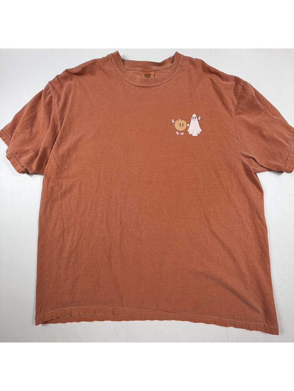 Comfort Colors 2XL Halloween Pumpkin and Ghost Graphic T-Shirt